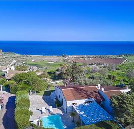 3 bedroom villa with pool and sea views near Scopello, sleeps 6